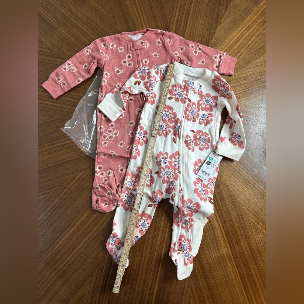Carters Floral Kids One Piece Set - Pink and Cream